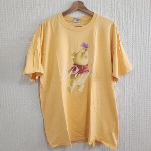 Vintage Disney Winnie The Pooh Yellow Graphic Shirt Size X-Large